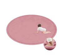 ping bu Soft Area Rug Large Play Mat for Floor Non-Slip,Memory Foam Nursery Rug Play Mat for Crawling,Round Coral Velvet Area Rugs for Toddler Children,Floor,Tatami,Yoga,Exercise (Pink,39.4inch)