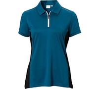 PING Ladies Noa Zip Neck Golf Panel Polo Teal/Black Size 10