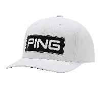 PING MR PING EMBOSSED GOLF CAP - WHITE / BLACK