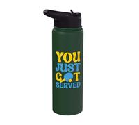 Ping Pong Accessories - You just got Served Ping Pong Stainless Steel Insulated Water Bottle