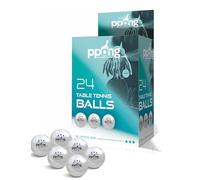 Ping Pong Balls - PPong - 24 Pack - 3-Star 40+ Pro Abs - White - High Performance Table Tennis Balls for Indoor and Outdoor Ping Pong (24 Pack White)