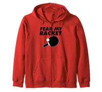 Ping Pong Fear My Racket Zip Hoodie