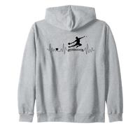 Ping Pong Heartbeat With Heart For Table Tennis Champions Zip Hoodie