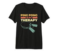 Ping Pong is My Therapy - Motivational Table Tennis Quote Premium T-Shirt