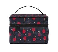 Ping Pong Makeup Bag, Cute Cosmetic Bags for Women, Toiletry Bag, Large Travel Make Up Organizer Bag