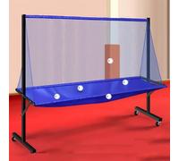 Ping Pong Net, Table Tennis Catcher Rolling Ball Recovery Net With 4 Wheels, Widened Wings And No Bounce Design, Fits 72-82 Inch Tables For Training, Practice, Indoor Outdoor Games