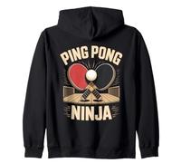 Ping Pong Ninja Table Tennis Player Master Zip Hoodie