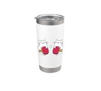 Ping Pong Paddle Ladies Cat Table Tennis Player Cats Stainless Steel Insulated Tumbler