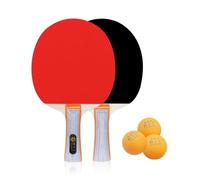 Ping Pong Paddles Set, Portable Table Tennis Bats and Balls, Table Tennis Racket Set with 2 Paddle, 3 Table Tennis Balls for Adults Beginners Indoor Outdoor