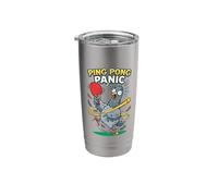 Ping Pong Panic Funny Table Tennis Pigeon Stainless Steel Insulated Tumbler