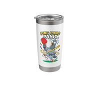 Ping Pong Panic Funny Table Tennis Pigeon Stainless Steel Insulated Tumbler