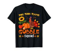 Ping Pong Player Gobble Squad Turkey Thanksgiving Value Graphic T-Shirt