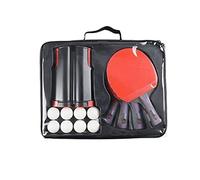 Ping Pong Racket Professional Double-sided rubber Table Tennis Racket Set with 4 ping pong paddles + 1 net +8 balls pingpong bat