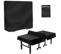 Ping Pong Table Cover Outdoor Waterproof Table Tennis Cover Folding Table Tennis Cover 72.8 x 65 x 27.5 in Black