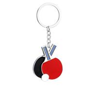 Ping Pong Table Tennis Ball Keychain Ping Pong Keyrings Cute Ping Pong Racket Pendant Key Holder Ping Pong Bat Key Ring Key Chains Car Key Chain Souvenir Gift