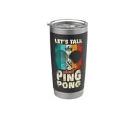 Ping Pong Table Tennis Retro Vintage Paddle Let's Talk About Stainless Steel Insulated Tumbler
