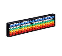 PINGANBUSU 17 Digits Chinese Abacus, Traditional Arithmetic Calculation Tool with Colorful Beads, Durable ABS Plastic Educational Aid for Students & Adults, Home Office Decor