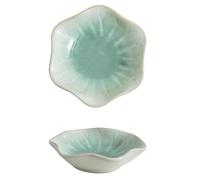 Pingansoon Vintage-Inspired Ceramic Jewelry Dish - Handcrafted Floral Trinket Trays in Luxe Glazed Porcelain | Antique-Style Ring Holders for Vanity & Dresser Décor (1, Lotus leaf light green)