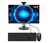 PINGDY 24” All-in-One Computers PC, i7-4000 Quad-Core Desktop Computer with Camera, 16G Ram 512G SSD IPS HD Display, WiFi Bluetooth for Home Entertainment Business Office (Black)
