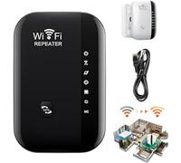 Pingerpro - Gaming WiFi Booster,2024 New Pinger Pro WiFi Booster,Nano Range Wifi Extender Booster,WiFi Extender Signal Booster,Nano Range WiFi Extender with Ethernet Port,for Home Office (Black)