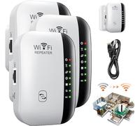 Pingerpro - Gaming WiFi Booster,2024 New Pinger Pro WiFi Booster,Nano Range Wifi Extender Booster,WiFi Extender Signal Booster,Nano Range WiFi Extender with Ethernet Port,for Home Office (White 3PC)