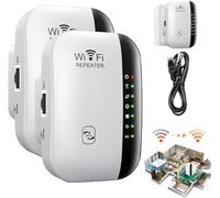 Pingerpro - Gaming WiFi Booster, Pinger Pro WiFi Booster, WiFi Extender Signal Booster up to 5000sq.Ft and 45 Devices, Nano Range WiFi Extender with Ethernet Port, for Home (2 Pcs)