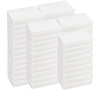PINGEUI 100 PCS Magic Eraser Sponges, 10x6x2 Cm White Cleaning Pads Melamine Sponge Foam Pads, Multi-Functional Melamine Sponge Foam Cleaner for Kitchen, Bathtub, Furniture, Shoe, Bathroom