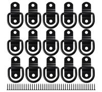 PINGEUI 15 Pack D Ring Tie Downs Anchor, Heavy Duty Lashing Ring with Screws, Trailer Tie Down Anchors Hooks for Securing Cargo, Boats, Trucks, RV, Kayak, Campers