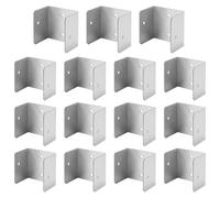 PINGEUI 15 Pack Fence Panel Clips 50mm, Trellis U Clip Bracket, Galvanised Fence Clips for Timber Posts Stop Rattling