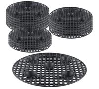PINGEUI 15 Pcs 12 inch Plant Pot Riser, Heavy Duty Plastic Pot Elevator, Black Round Plant Stand for Deck, Indoor, Outdoor, Garden