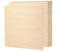 PINGEUI 15 Pieces 300 x 300 x 2 mm Square Basswood Sheets, Hobby Wood Plywood Board, Unfinished Blank Plywood Sheets for Wood Craft, Painting, Carving, Model Making Projects
