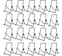 PINGEUI 20 Pack Adjustable Iron Display Stand, Adjustable Wire Display Stand, Foldable Tablet Display Stand Holder for Tablet, Books, Photos, Plates, Cookbooks