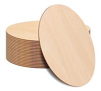 PINGEUI 20 Pieces 30cm Unfinished Wooden Circles, 0.25cm Thick Round Wood Slice Blank Wood Rounds Wooden Coasters for Crafts, Sign Plaque, Home Decoration, Christmas Ornaments