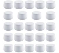 PINGEUI 24 PCS Metal Candle Tins with Lids, 8oz Candle Containers Bulk Candle Jar Candle Making Jars for DIY Candle, Storage, Art, Crafts, White