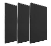 PINGEUI 3 Pack A3 Spiral Bound Sketchbook, A3 Sketch Book 160gsm Drawing Pad, 30 Sheets/60 Pages, Black Hardback Sketch Book for Sketching, Portrait