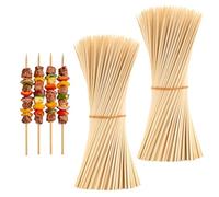 PINGEUI 300 PCS Bamboo Barbecue Sticks, 40cm Natural Bamboo Skewers, Extra Long BBQ Sticks for BBQ, Kebab, Fruits, Cake Topper(5mm Diameter)