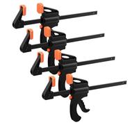 PINGEUI 4 Pack Quick Grip Clamps, 8 Inch Ratchet Bar Clamps, One Hand Quick-Release Clamp Tools for Woodworking, DIY Handmade Craft Projects