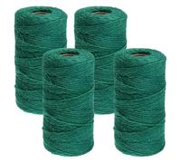 PINGEUI 4 Rolls 100m Green Garden Twine, 2mm Garden Twine Color Packaging Natural Jute String for DIY Handicraft, Decoration, Binding