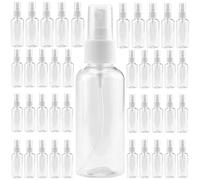 PINGEUI 40 Pack 100ml Clear Spray Bottles, Fine Mist Plastic Spray Bottle with Cap, Empty Mini Refillable Spray Bottle Containers for Travel, Toner, Essential, Water
