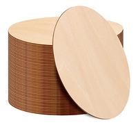 PINGEUI 50 Pieces 20cm Unfinished Round Wooden Circles, 0.25cm Thick Blank Round Wooden Discs Wood Circles for Crafts Large, Sign Plaque, Home Decoration, Christmas Ornaments
