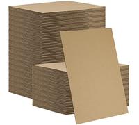 PINGEUI 60 Pack A4 Corrugated Cardboard Sheets, 3mm Thick Cardboard Sheets, Kraft Board Sheets for Shipping, Mailing, Packaging, DIY Crafts, and Arts, Brown