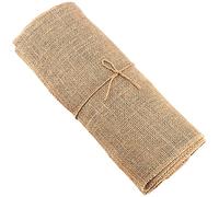 PINGEUI Hessian Jute Roll, 10m x 30cm Jute Fabric Roll, Hessian Table Cloth, Hessian Fabric Roll for Craft Wedding Party Hessian Table Runner Rustic Decoration