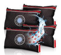 Pingi Reusable Car Dehumidifier Bags (4 x 350g) - Moisture Condensation Damp Absorber for Car & Home, 100% Leakproof & Reusable, Microwave Rechargeable Dehumidifier for Cars