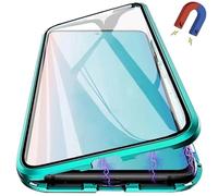 Pingoo Case for OPPO Reno 13, Magnetic Titanium Adsorption Metal Bumper with Front and Back Transparent Tempered Glass Flip Cover 360 Degree Full Body Protective Case for Men Women