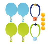 Pings Pong Game | 14-Piece Adjustable Hanging Table Tennis Trainer | Over the Door PingPong Table Tennis Set | Exercise Family Games