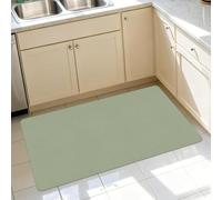 PINGSANL Stone Bath Mat 105 x 118 cm Highly Absorbent Diatomaceous Earth Absorbent Bathroom Mat Anti Mould for Shower, Bathtub, Toilet and Guest Bathroom, Green