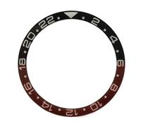 PINGSHI Boutique UK 1pc 38mm*31.5mm Glass Plane Bezel Insert for 40mm Watch Case, Compatible with NH35/NH36 Movement Traveler Watches(Black-Red)