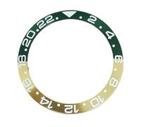 PINGSHI Boutique UK 1pc 38mm Magnesium Aluminum Digital Watch Bezel Insert, Conversion Accessories for 40MM Cases Traveler Watches(Green Gold)