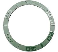 PINGSHI Boutique UK 38mm Color Ceramic Bezel Insert, Embossed Ring for NH35 NH36 Movement Watch Cases & Parts Traveler Watches(Grn)
