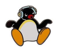 Pingu™ Limited Edition Headphones Pin Badge | Officially Licensed Collectible Enamel Pin | Individually Numbered | Limited to 9,995 Worldwide | 45 x 40.7mm